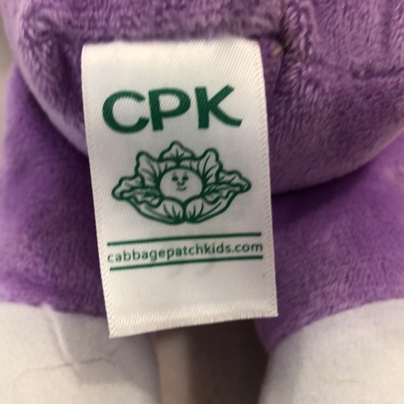 Cabbage Patch Kid kids cuties purple Sadie  puppy doll hearts plush - Picture 5 of 11